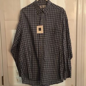 Glenhusky Men’s Casual Plaid Shirt Size L